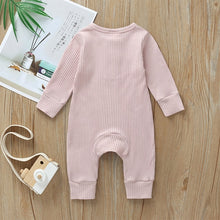 Load image into Gallery viewer, 2019 Baby Spring Autumn Clothing Newborn Infant Baby Boy Girl Cotton Romper Knitted Ribbed Jumpsuit Solid Clothes Warm Outfit