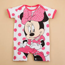 Load image into Gallery viewer, Mickey Baby Rompers Disney Infant Jumpsuits Outfits Newborn Baby Girl Clothes Boy Clothing Roupas Bebe Minnie Kids Clothing