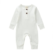 Load image into Gallery viewer, 2019 Baby Spring Autumn Clothing Newborn Infant Baby Boy Girl Cotton Romper Knitted Ribbed Jumpsuit Solid Clothes Warm Outfit
