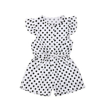 Load image into Gallery viewer, Kids Girls Dot Print Short Sleeve Sweet Jumpsuit Bodysuit Baby Kids Children Casual Outfits Clothes Playsuit 80-120 Size Summer