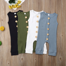 Load image into Gallery viewer, Newborn Baby Boy Girl Knitting Cotton Navy Blue Wine Red White Sleeveless Romper Clothes Outfits T-Shirt Long Pants And Hat 3Pcs