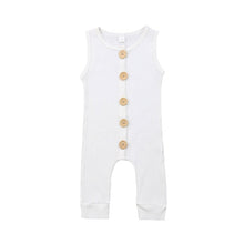 Load image into Gallery viewer, Newborn Baby Boy Girl Knitting Cotton Navy Blue Wine Red White Sleeveless Romper Clothes Outfits T-Shirt Long Pants And Hat 3Pcs