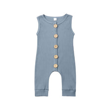 Load image into Gallery viewer, Newborn Baby Boy Girl Knitting Cotton Navy Blue Wine Red White Sleeveless Romper Clothes Outfits T-Shirt Long Pants And Hat 3Pcs