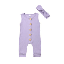 Load image into Gallery viewer, Newborn Baby Boy Girl Knitting Cotton Navy Blue Wine Red White Sleeveless Romper Clothes Outfits T-Shirt Long Pants And Hat 3Pcs