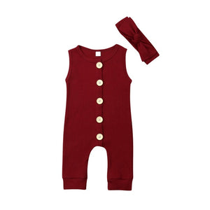 Newborn Baby Boy Girl Knitting Cotton Navy Blue Wine Red White Sleeveless Romper Clothes Outfits T-Shirt Long Pants And Hat 3Pcs