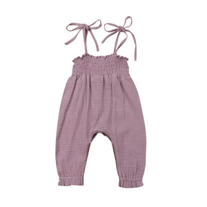 2019 Summer Kids Toddler Baby Girls Sleeveless Bandage Rompers Jumpsuit Overalls Infant Girls Cotton Playsuit Clothes Outfits