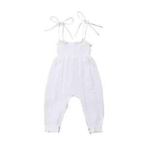 2019 Summer Kids Toddler Baby Girls Sleeveless Bandage Rompers Jumpsuit Overalls Infant Girls Cotton Playsuit Clothes Outfits